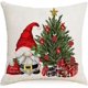 thumbnail image 4 of Juego de 4 fundas de almohada navideñas de 45 x 45 cm, con diseño de árbol de Navidad, nieve, camión y Papá Noel., 4 of 5