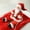 Red, variant on Santa Dog Costume, Christmas Pet Clothes Santa Claus Riding, Pet Cosplay Costumes Party Dressing up, Dogs Cats Outfit for Small Medium Large Dogs Red S
