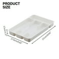 thumbnail image 2 of ACDANC 2026 New 9.5X6X1.4 Inch Silverware Organizer Holder Kitchen Drawer Organizer Silverware Tray for Drawer Flatware Organizer 4 Compartment White, 2 of 7