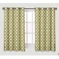 thumbnail image 1 of S4sassy Cotton Duck Pineapple Yellow Fruits set of 2 panel eyelet bed room short window&nbsp;curtains&nbsp;drapes- 54x56 Inches, 1 of 4