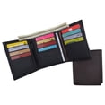 thumbnail image 2 of RFID Trifold Premium Leather Mens Card Holder Wallet W/ Outside ID Window, 2 of 24
