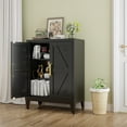 thumbnail image 5 of NadooLite Black Metal Storage Cabinet with Adjustable Shelves, 2 Doors, Multi-Use Organizers and Storage Garage,Dining,Bath,Laundry,Pantry, 32"H, 5 of 10