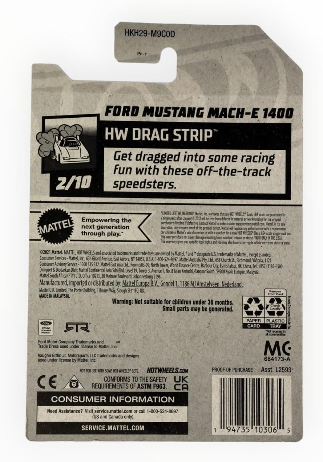 2023 Hot Wheels #81 HW Drag Strip 2/10 FORD MUSTANG MACH-E 1400 Dark Blue w/5Ysp