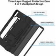 thumbnail image 4 of Hoibon Compatible With TCL NXTPAPER 11 Tablet Model 9466X6 2023 Model Case Heavy Duty Shockproof Rugged Protective with Kickstand Kids Friendly for TCL NXTPAPER 11 inch (Black), 4 of 8