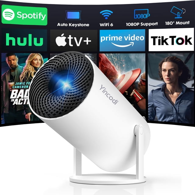 Mini proyector YINCODI nativo 1080P con WiFi 6 y Bluetooth 5.2