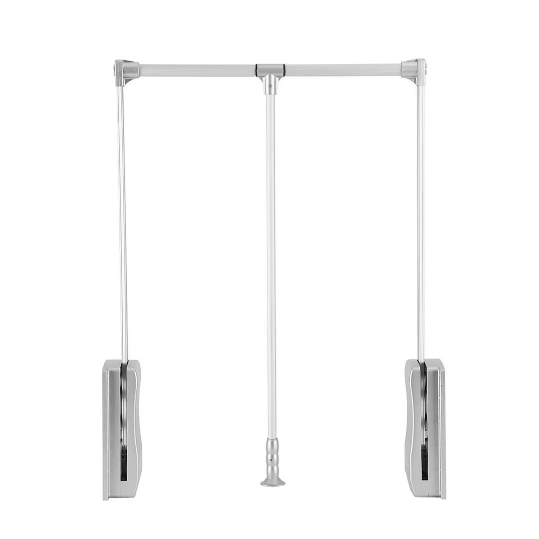 Nisorpa Pull Down Closet Rod for Wardrobe Hanging Rod Heavy Duty