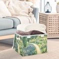 thumbnail image 3 of Yayeee Collapsible Cube Storage Bin with Lid Fabric Closet Decorative Basket with Handles, Art Garden Scene, 3 of 7
