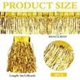 thumbnail image 2 of 2 Pack 9.8 Feet×11.8inch Gold Foil Fringe Garland Metallic Vinyl Fringe Foil Tinsel Fringe Wall Hanging Fringe Tinsel Streamers Banner for Wedding Birthday Parties Holiday Decoration DIY Making, 2 of 9