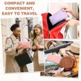 thumbnail image 7 of Uxcell Period Bag for Women Girls, 8.7 X 6.3" Small Essential First Period Bag with Zippers PU Leather Sanitary Towel Storage Pouch Portable Pads for Home Travel Daily Use, Blue, 7 of 7
