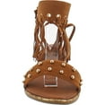 thumbnail image 4 of Yoki Acacia-47 Micro Fabric Women's Flat Sandal With Studs & Fringe, 4 of 4