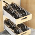thumbnail image 4 of Cabinet Pull Out Drawer Carbon Steel Slide-Out Shelves Pull Out Cabinet Shelf Bottom-Mounted Slide Out Storage Shelves For Kitchen Cabinets Bathroom Vanity Pantry Extra large 40CM wide blac, 4 of 5