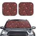 thumbnail image 2 of Xecao Rose Flowers for Foldable Car Sun Shades (2-Pack) offer sun protection with an easy-fold design for convenient windshield shading., 2 of 7