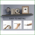 thumbnail image 2 of Floating Shelves Set of 2, 47.3” Wide Melamine Gray | Modern | Matte Gray, 2 of 13