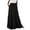 Black, variant on JIKNTTR Womens Comfy Stretch Denim Skirt Loose Long High Elastic Waist With Pockets And Belt Maxi Skirt Pleated Skirt Beach Casual Skirt Elastic Waist Classic Midi Skirt