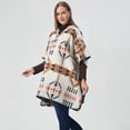 thumbnail image 4 of ZEBLIOSO Women's Hooded Shawls and Wraps Cowgirl Style in Winter Western Ponchos One Size, 4 of 5