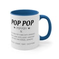 thumbnail image 3 of 'POP POP' - The Distinguished Grandpa Accent Coffee Mug, 11oz, 3 of 4