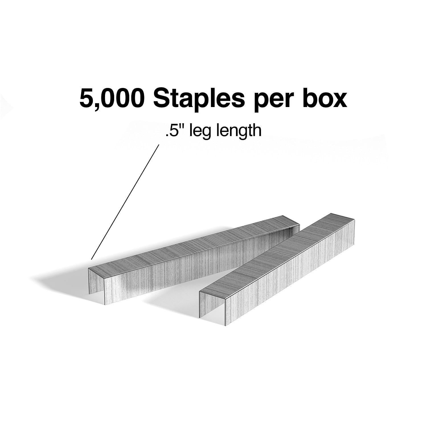 TRU RED High-Capacity Staples 1/2' Leg Length 5000 Staples/Box TR58094