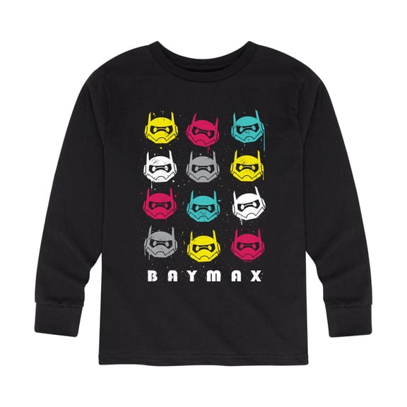 Big Hero 6 - Baymax Grid - Youth Long Sleeve Graphic T-Shirt