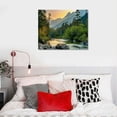 thumbnail image 5 of ARISTURING  Canvas Print Wall Art Woodland Nursery Decor Colorado Forest River Rapid Rock Mountain Nature Wilderness Earth Scenery Rustic Scenic Landscape for Living Room, Bedroom, Office, 5 of 5