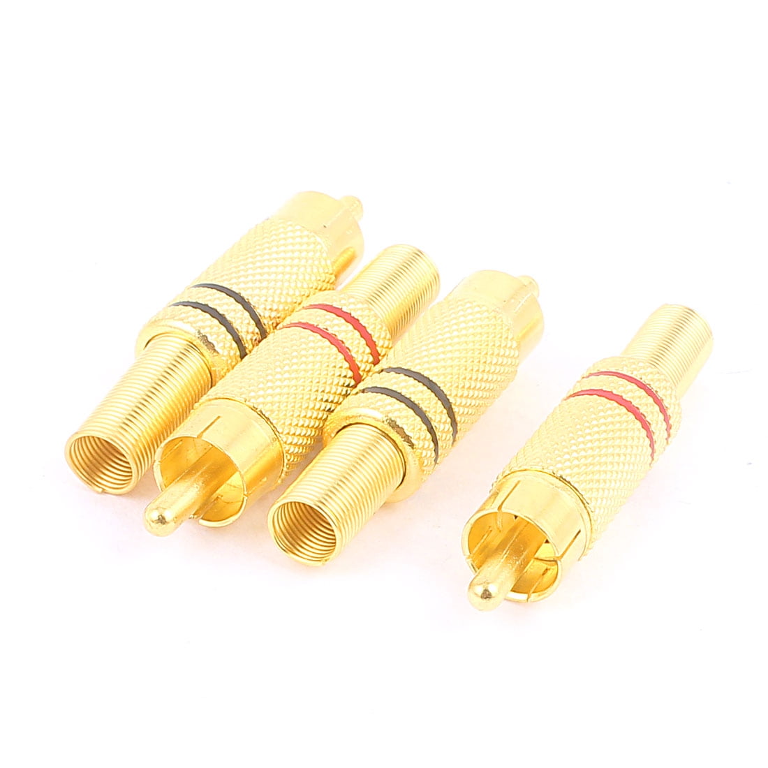Hot HU11 RCA Male Plug Solder Free Gold Audio Video Adapter Connector Wholesale