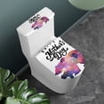 thumbnail image 3 of HELLHERO Toilet Dust Cover Set Mother's Day Gifts 2 Piece Stretch Fit Universal Lid Cover Set for Toilet Stretch, 3 of 6