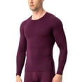 thumbnail image 1 of Innerwin Hauts de Musculation à Manches Longues T-Shirt de Sport pour Hommes Couche de Base de Gym Chandails de Compression Décontractés Rouge Vin m, 1 of 3