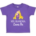 thumbnail image 3 of Inktastic Grandma Loves Me Girls Giraffe Granddaughter Girls Toddler T-Shirt, 3 of 5
