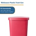 thumbnail image 5 of McKesson Trash Can for Offices, Bathrooms, Kitchens, Step-On Lid - Rectangular, Plastic, Red - 13 gal, 12 in x 15 in x 26 in, 1 Ct, 5 of 6