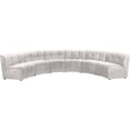 thumbnail image 1 of Meridian Furniture Limitless Cream Velvet Modular 6 Piece Sectional, 1 of 7
