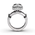 thumbnail image 5 of Two Color Skull Diamond Ring For Couples Unisex Black White Split Design Symbolizing Eternal Loving For Lovers, 5 of 5
