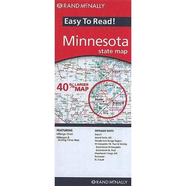 Minnesota State Map: 9780528881770 - Walmart.com - Walmart.com