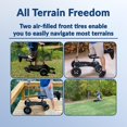 thumbnail image 4 of KneeRover Hybrid All Terrain Fusion Knee Scooter with 4-Wheel Steering - Heavy Duty, Onyx Black, 4 of 6