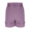 thumbnail image 4 of DDAPJ pyju Flowy Shorts for Women Summer Trendy 2025 Drawstring High Waisted Rolled Hem Shorts Lightweight Comfy Wide Leg Beach Shorts Purple XXL, 4 of 7