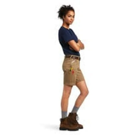 Ariat Female Rebar DuraStretch Made Tough Short Field Khaki 26