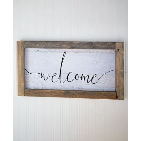 Rustic Home Framed Wall Signs - Welcome