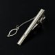 thumbnail image 1 of Clip de corbata geométrico plateado para hombre, clip de corbata de moda simple, clip de corbata con personalidad Jacquard, accesorios, 1 of 1
