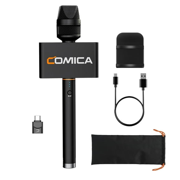 COMICA Revo S Microphone Sans Fil Portatif, Microphone Professionnel Portatif pour iPhone, Téléphones Android USB Type C, Ordinateurs Portables, PC, Micro Reporter pour Création de Contenu