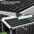 thumbnail image 5 of Jocisland 10x10.5x7 FT Metal Storage Shed, Dual-Zone Tool Shed with Work Area, Reinforced Frame, Gable Roof, Ventilated Design, Dark Grey, 5 of 8