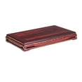 thumbnail image 1 of Rectangular Redwood Plant Display Base, Vase Teapot Bonsai Carving Holder, 1 of 5