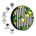 thumbnail image 5 of Bingfone Lemons On Striped Spare Tire Cover Weatherproof Universal Wheel Protectors For Rv Camper Travel Trailer Suv Truck 15 Inch, 5 of 9