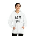 thumbnail image 2 of Dope Soul. Yoga Lover Adult White Unisex Pullover Sweatshirt Hoodie with Sayings for Men Woman, 2 of 5