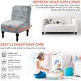 thumbnail image 4 of Armless Chair Slipcover Removable Armless Chair Cover Printed Armless Accent Chair Covers Washable Slipper Chair Slipcovers Furniture Protector Covers for Extra Large Armless Accent Chair, 4 of 7