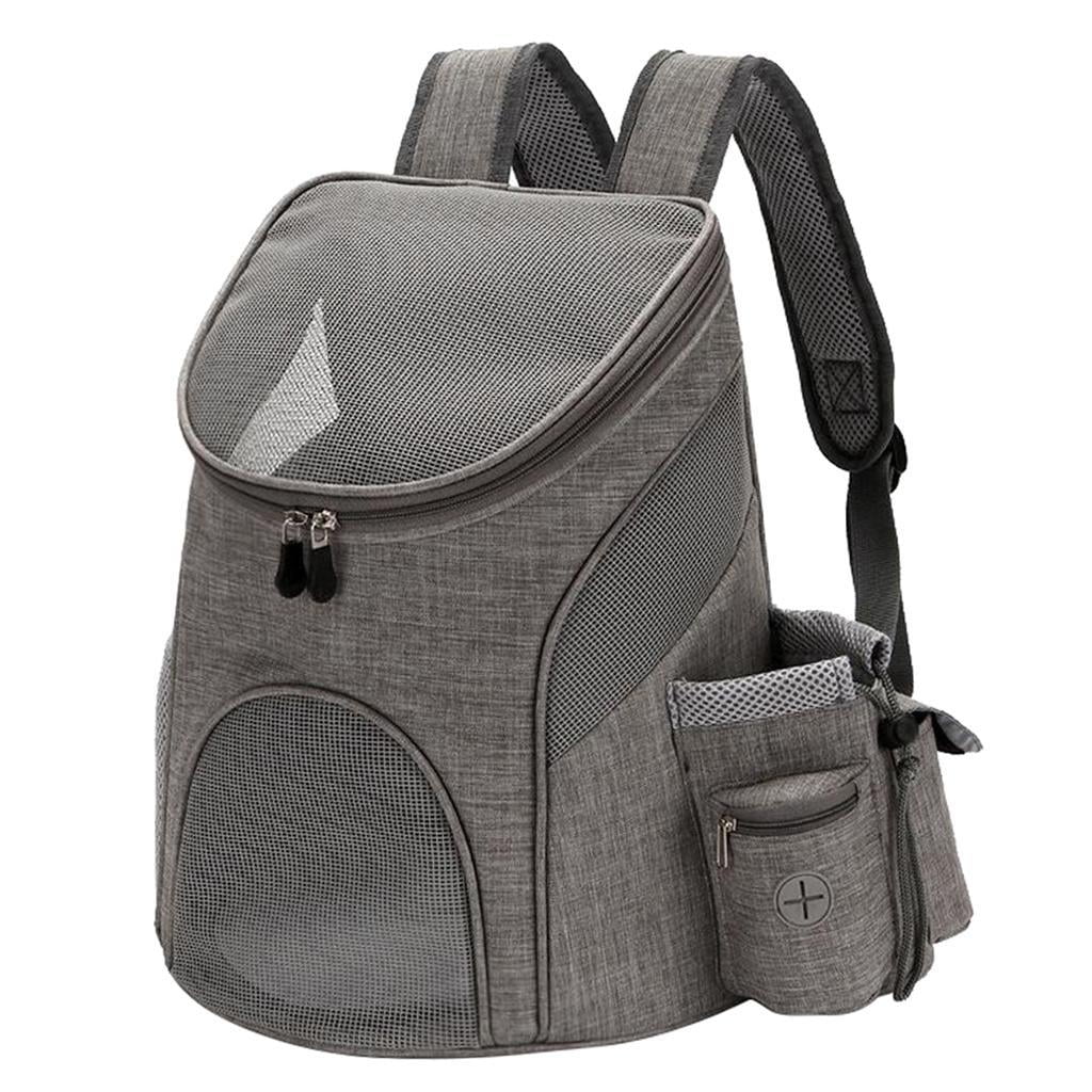 Bvdfgk Pet Cat Dog Backpack Carrier for Small Animal, Breathable, Designed for Travel, Hiking, Walking & Outdoor Gray L