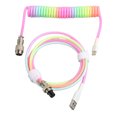 thumbnail image 3 of Cable de teclado para juegos, tipo C de nailon a USB, Cable de teclado mecánico de doble manga, 9,8 pies, colorido, 3 of 5