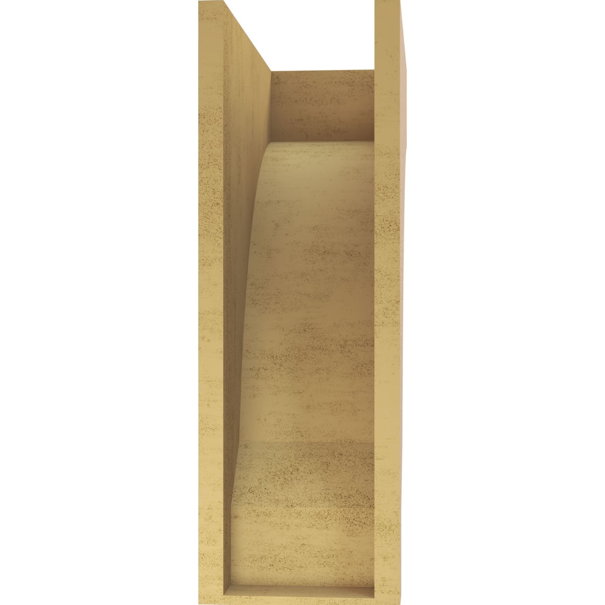 8"W x 16"D x 24"H Classic Moab Rough Cedar Woodgrain TimberThane Corbel, Primed Tan