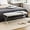 White, variant on DUHOME End of Bed Bench,Modern Entryway Bench Faux Leather Upholstered Dining Bench,Vanity Bench with Metal X Legs, Tufted Bedroom Bench for Makeup Room, Living Room, Bathroom,Black