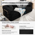 thumbnail image 4 of -Size Convertible Sofa Bed, 78 Inch Boneless Couch with Fixed Frame, Corduroy Loveseat Sleeper, Pull-Out Bed for Living Room & Bedroom (Black), 4 of 6