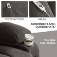 thumbnail image 5 of Segmart Electric Power Lift Overstuffed Fabric Recliner Chair with USB Port, Gray, 5 of 7
