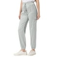 thumbnail image 2 of INSPIRE CHIC Women's Satin Cargo Joggers High Waisted Elastic Waist Casual Pants M Light Grey, 2 of 6
