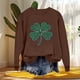thumbnail image 5 of Ounisa St. Patrick's Day Sweatshirt for Women Clover Graphic T-Shirts Patty's Day Color Long Sleeves Tee Tops, 5 of 7